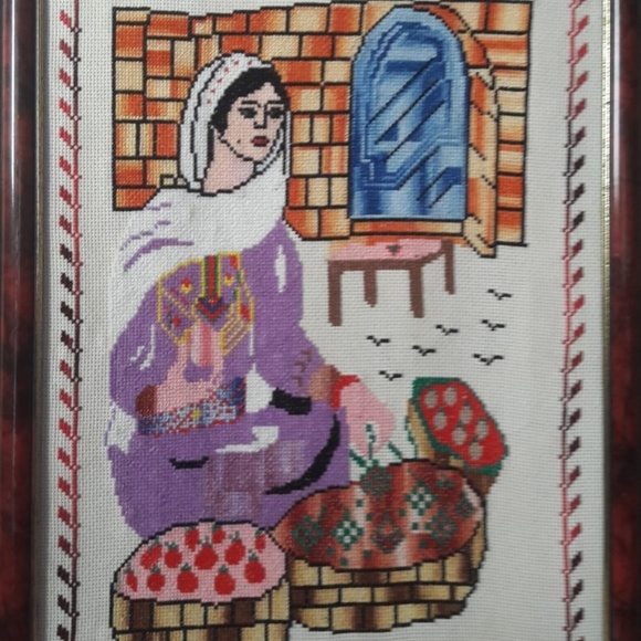 Other - Vintage Picture Canvas Needle Picture Frames Home